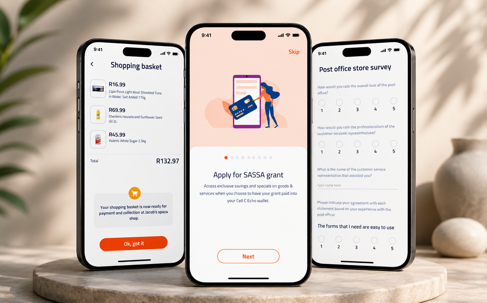 CELL C’S TOWNSHIP ECONOMY ECOSYSTEM — Cell C — UX/UI interface design by James Mokhasi