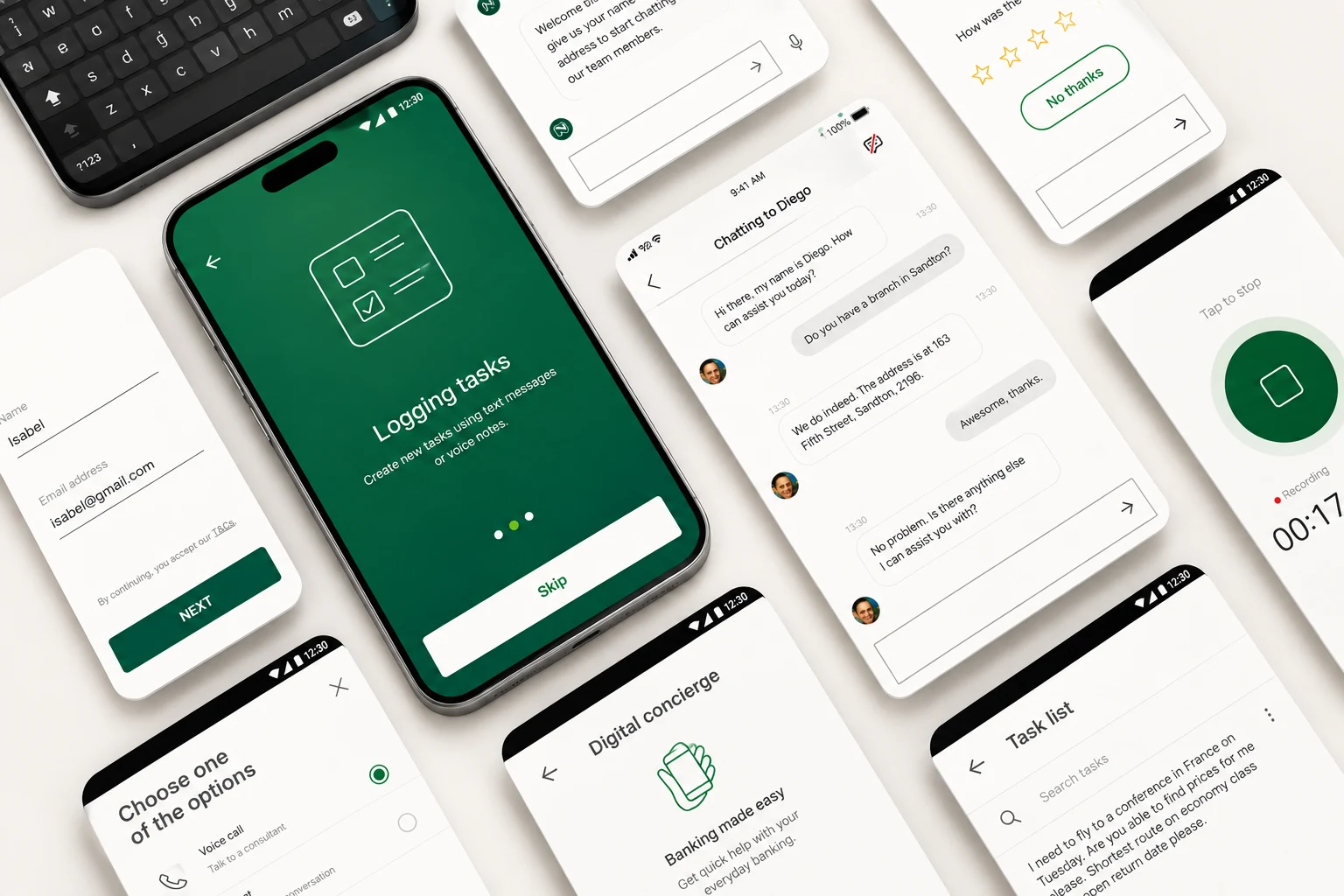 Nedbank Chat Bot — Nedbank — UX/UI interface design by James Mokhasi