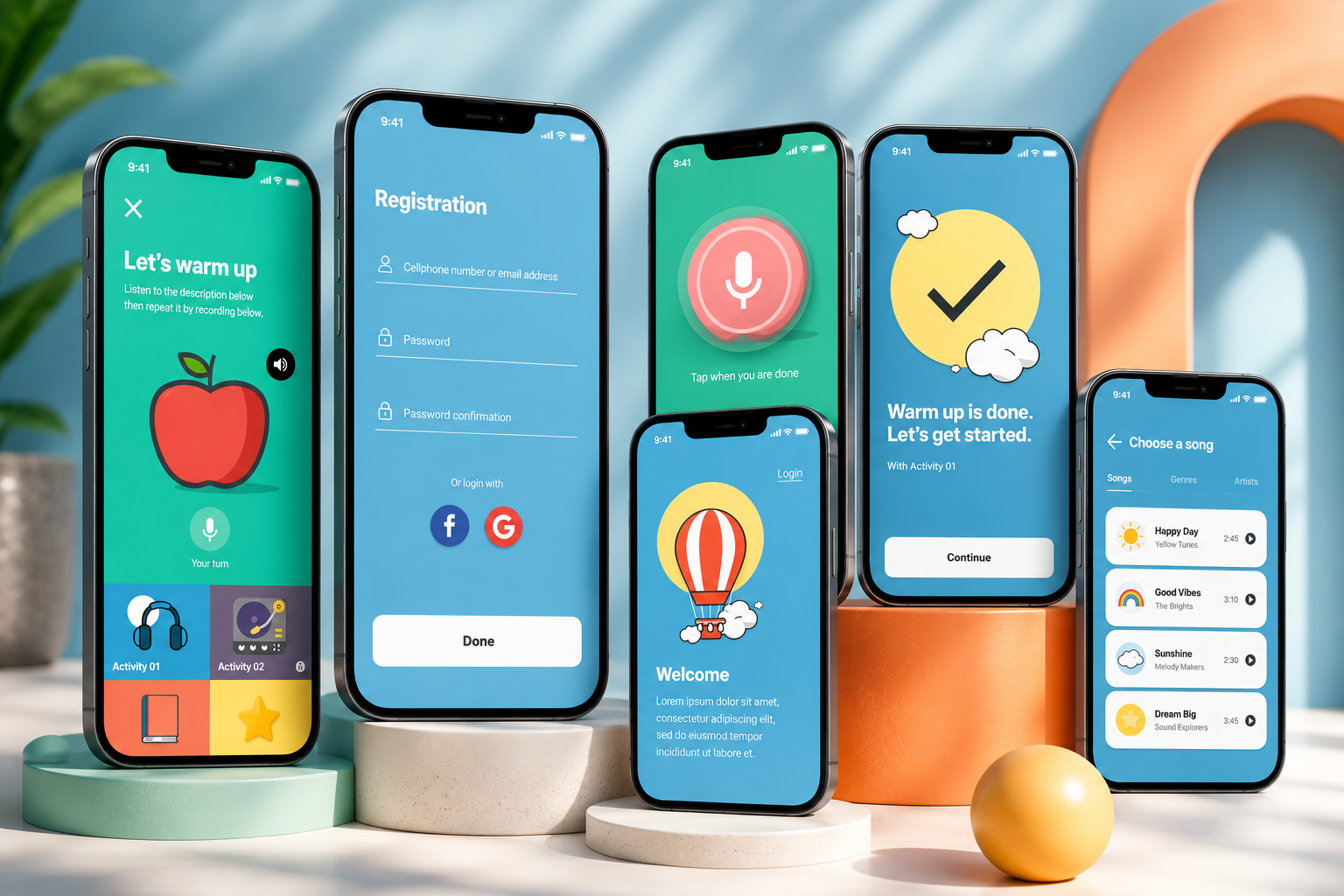 Children's Learning App — Independent — UX/UI interface design by James Mokhasi