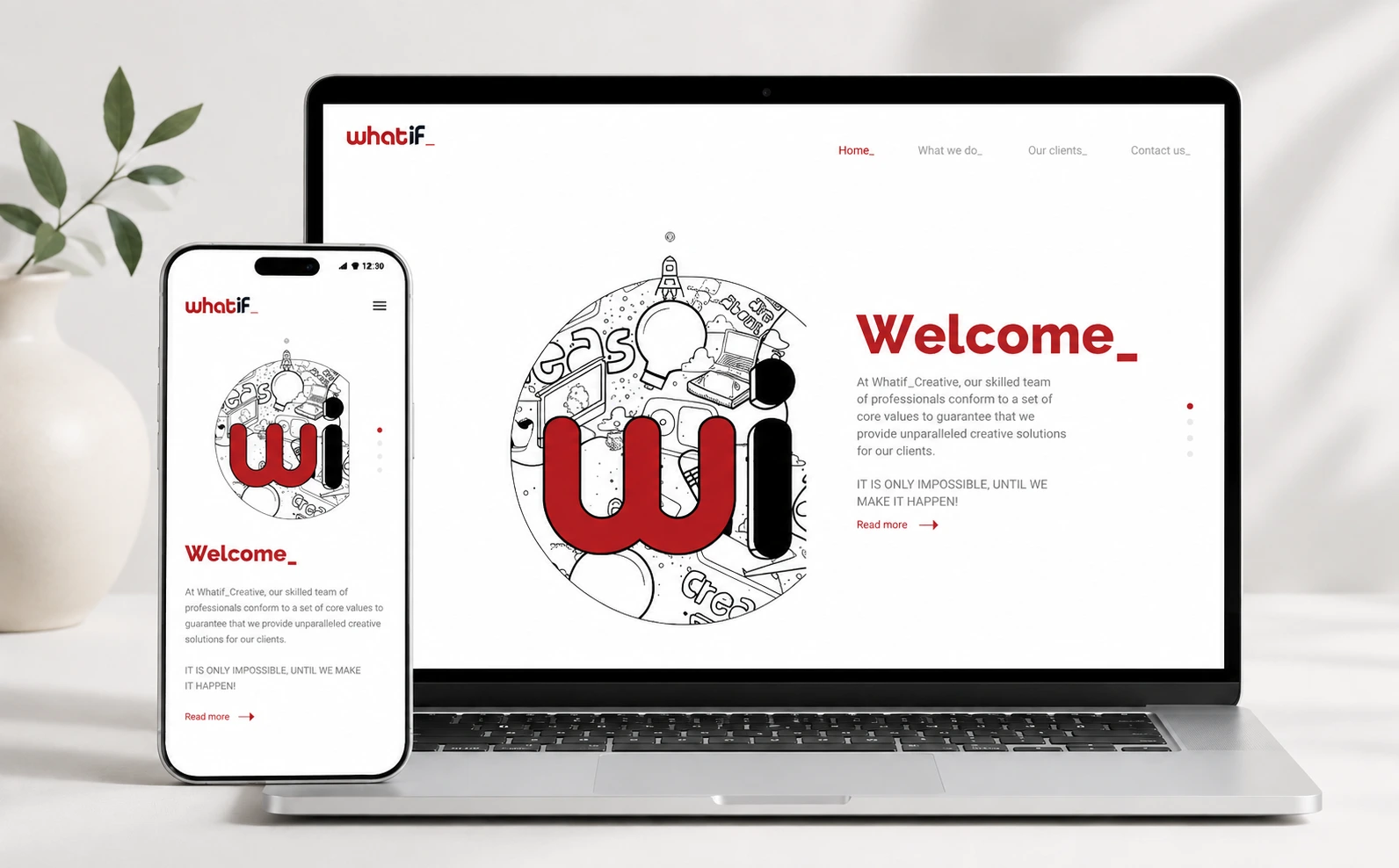 What If — What If Creative — UX/UI interface design by James Mokhasi